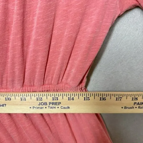 Sundry Tiered Midi Dress 3/4 Flutter Sleeve Pink Womens Size 2/M - Picture 7 of 8